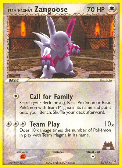 Image of the card Team Magma's Zangoose
