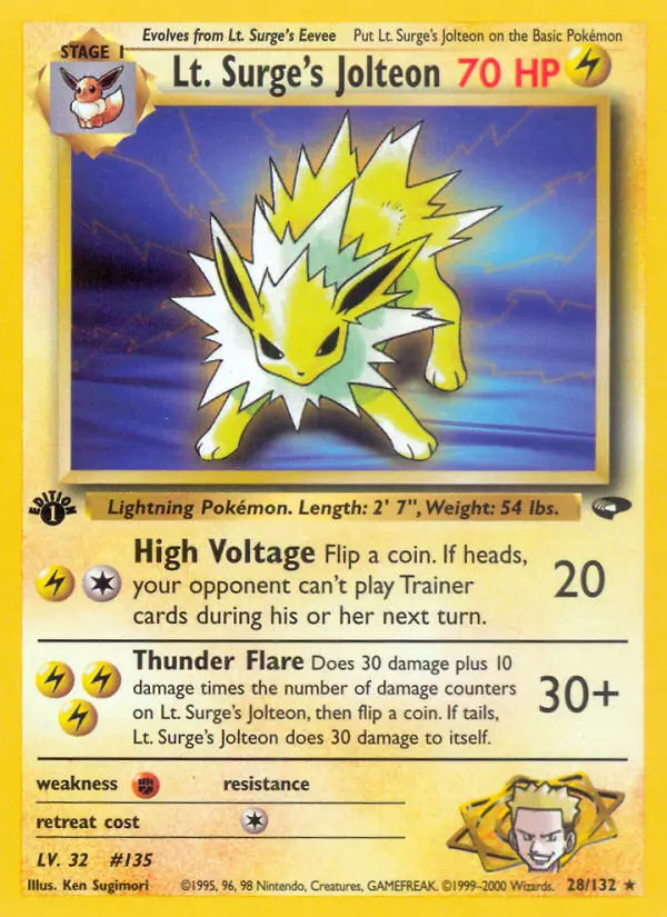 Image of the card Lt. Surge's Jolteon