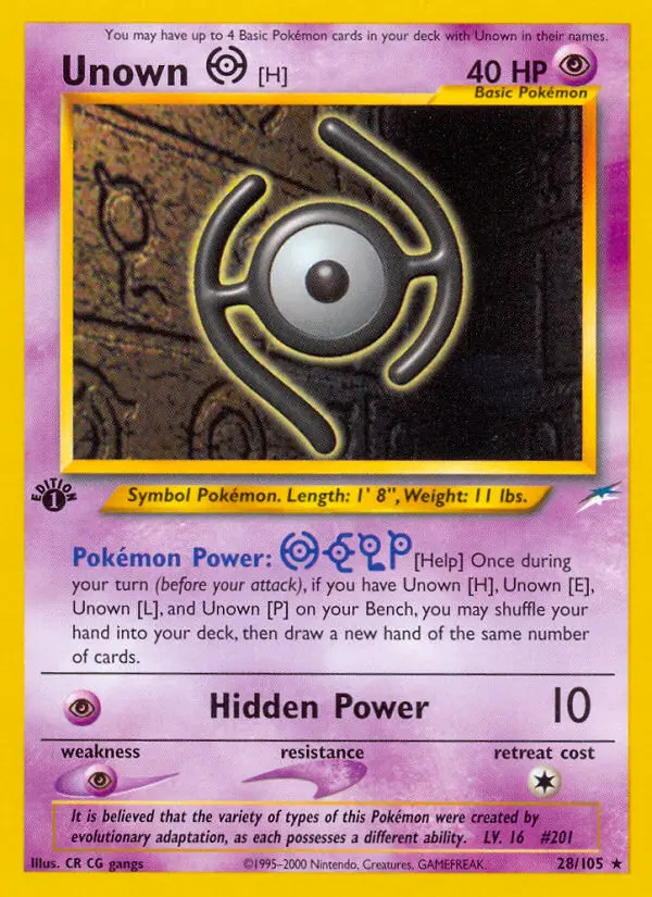 Image of the card Unown [H]