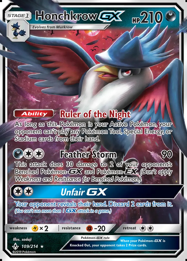 Image of the card Honchkrow GX