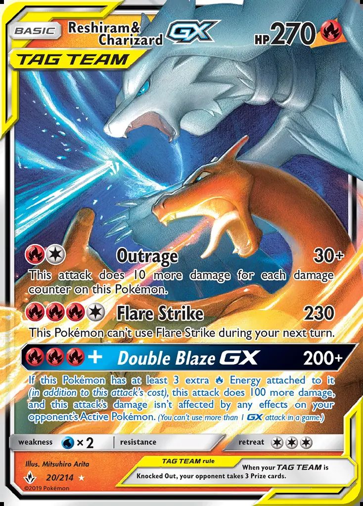 Image of the card Reshiram & Charizard GX