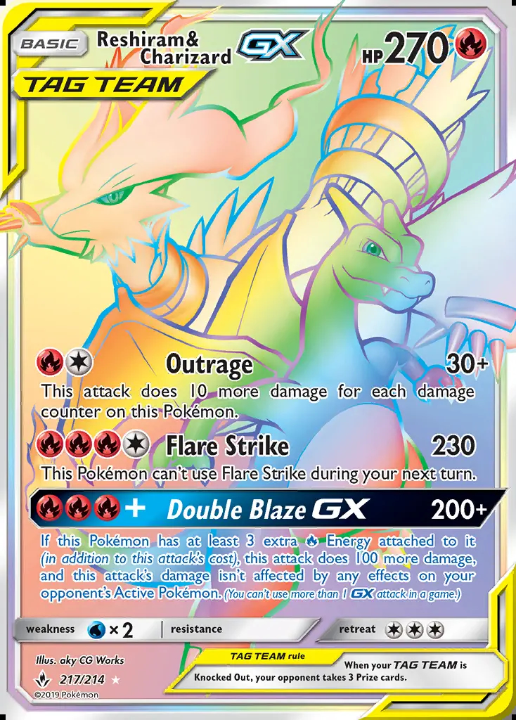 Image of the card Reshiram & Charizard GX