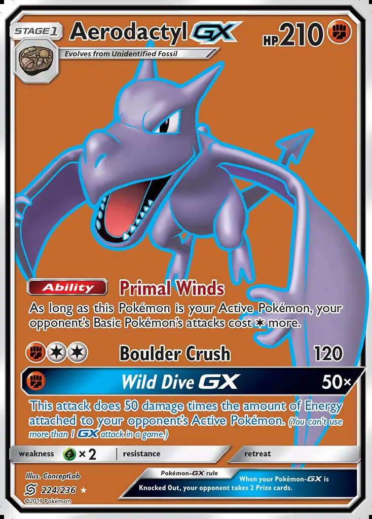 Image of the card Aerodactyl GX