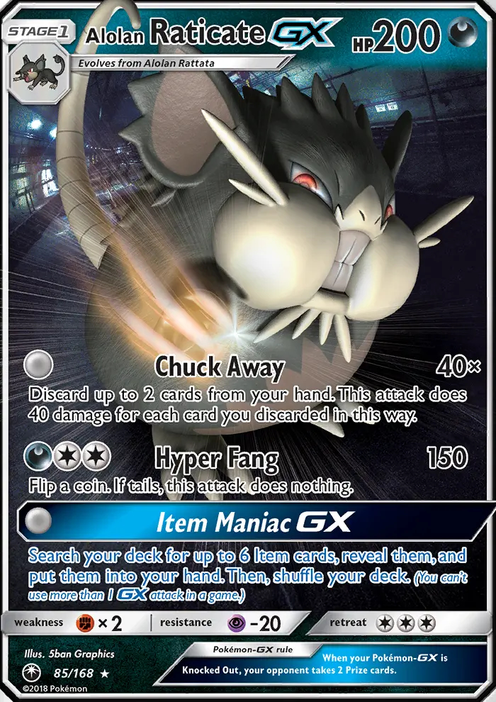 Image of the card Alolan Raticate GX