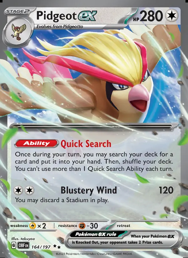 Image of the card Pidgeot ex
