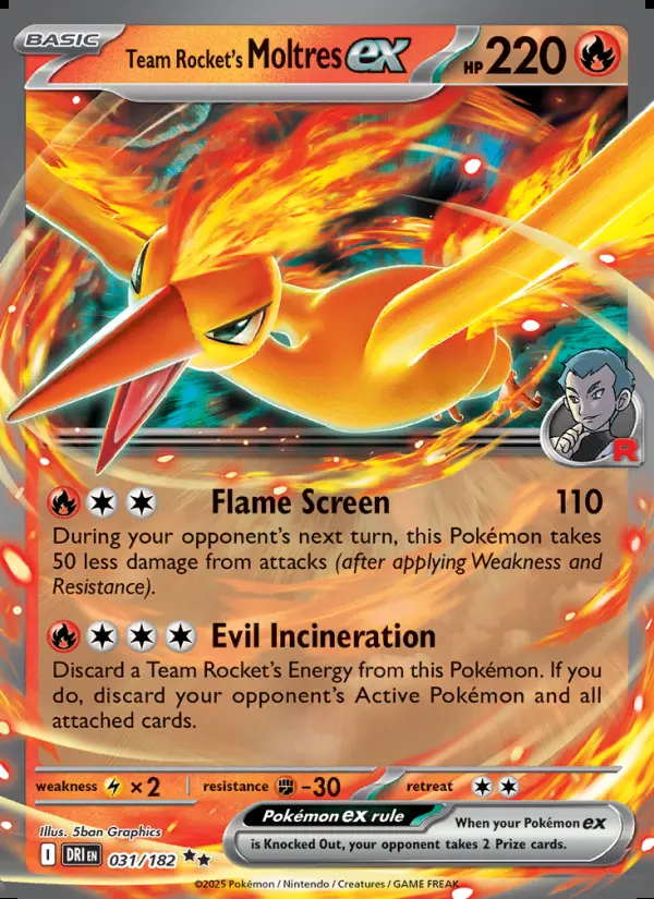 Image of the card Team Rocket's Moltres ex