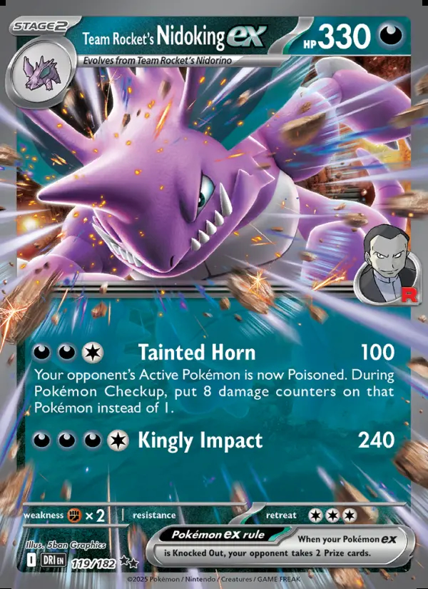 Image of the card Team Rocket's Nidoking ex