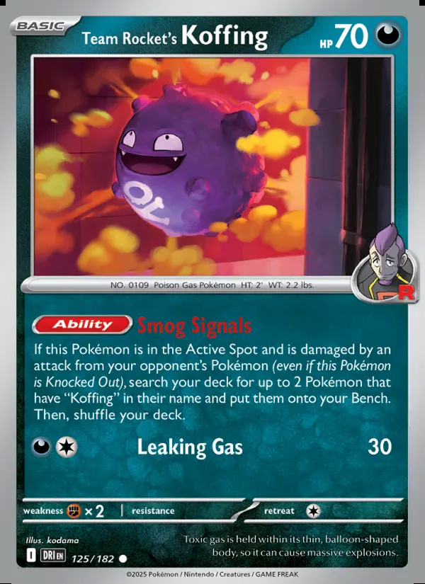 Image of the card Team Rocket's Koffing