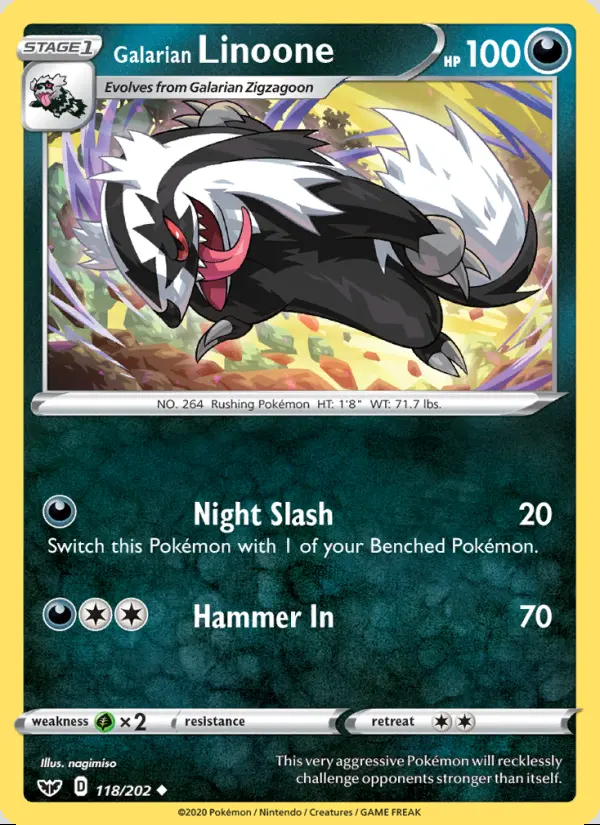 Image of the card Galarian Linoone