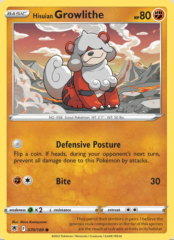 Image of the card Hisuian Growlithe