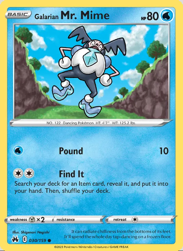 Image of the card Galarian Mr. Mime