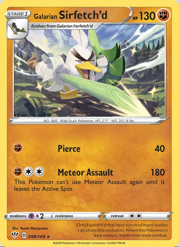 Image of the card Galarian Sirfetch'd