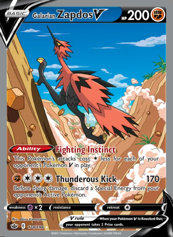 Image of the card Galarian Zapdos V