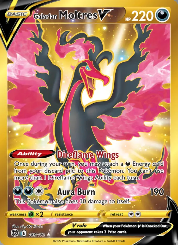 Image of the card Galarian Moltres V
