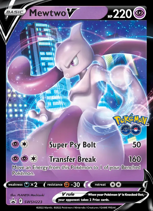 Image of the card Mewtwo V
