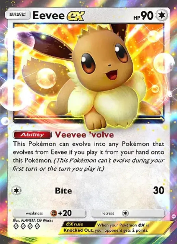 Image of the card Eevee ex
